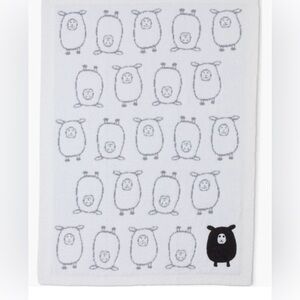 NWT Barefoot Dreams CozyChic black sheep stroller blanket - 30 x 40